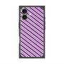 プレミアムスクエアケース with MagSafe［ Small Stripe - Purple × Pink ］
