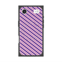 プレミアムスクエアケース with MagSafe［ Small Stripe - Purple × Pink ］