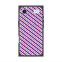 プレミアムスクエアケース with MagSafe［ Small Stripe - Purple × Pink ］
