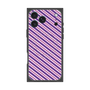 プレミアムスクエアケース with MagSafe［ Small Stripe - Purple × Pink ］
