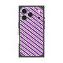 プレミアムスクエアケース with MagSafe［ Small Stripe - Purple × Pink ］