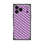 プレミアムスクエアケース with MagSafe［ Small Stripe - Purple × Pink ］