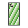 プレミアムスクエアケース with MagSafe［ Middle Stripe - Green ］