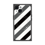 プレミアムスクエアケース with MagSafe［ Big Stripe - Black × Gray ］