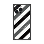 プレミアムスクエアケース with MagSafe［ Big Stripe - Black × Gray ］