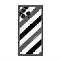 プレミアムスクエアケース with MagSafe［ Big Stripe - Black × Gray ］