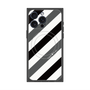 プレミアムスクエアケース with MagSafe［ Big Stripe - Black × Gray ］