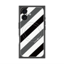 プレミアムスクエアケース with MagSafe［ Big Stripe - Black × Gray ］