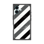 プレミアムスクエアケース with MagSafe［ Big Stripe - Black × Gray ］