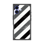 プレミアムスクエアケース with MagSafe［ Big Stripe - Black × Gray ］