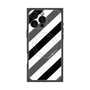 プレミアムスクエアケース with MagSafe［ Big Stripe - Black × Gray ］