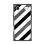 プレミアムスクエアケース with MagSafe［ Big Stripe - Black × Gray ］