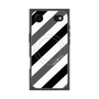 プレミアムスクエアケース with MagSafe［ Big Stripe - Black × Gray ］