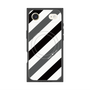 プレミアムスクエアケース with MagSafe［ Big Stripe - Black × Gray ］