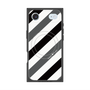 プレミアムスクエアケース with MagSafe［ Big Stripe - Black × Gray ］