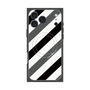 プレミアムスクエアケース with MagSafe［ Big Stripe - Black × Gray ］
