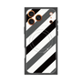 プレミアムスクエアケース with MagSafe［ Big Stripe - Black × Gray ］