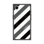 プレミアムスクエアケース with MagSafe［ Big Stripe - Black × Gray ］