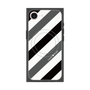 プレミアムスクエアケース with MagSafe［ Big Stripe - Black × Gray ］