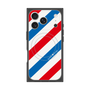 プレミアムスクエアケース with MagSafe［ Big Stripe - Red × Blue ］