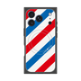プレミアムスクエアケース with MagSafe［ Big Stripe - Red × Blue ］