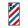 プレミアムスクエアケース with MagSafe［ Big Stripe - Red × Blue ］