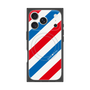 プレミアムスクエアケース with MagSafe［ Big Stripe - Red × Blue ］