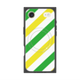 プレミアムスクエアケース with MagSafe［ Big Stripe - Green × Yellow ］