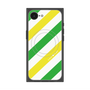 プレミアムスクエアケース with MagSafe［ Big Stripe - Green × Yellow ］