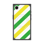 プレミアムスクエアケース with MagSafe［ Big Stripe - Green × Yellow ］