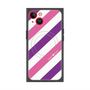 プレミアムスクエアケース with MagSafe［ Big Stripe - Purple × Pink ］
