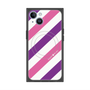 プレミアムスクエアケース with MagSafe［ Big Stripe - Purple × Pink ］