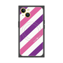 プレミアムスクエアケース with MagSafe［ Big Stripe - Purple × Pink ］