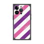 プレミアムスクエアケース with MagSafe［ Big Stripe - Purple × Pink ］