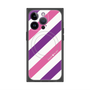 プレミアムスクエアケース with MagSafe［ Big Stripe - Purple × Pink ］