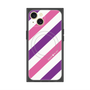 プレミアムスクエアケース with MagSafe［ Big Stripe - Purple × Pink ］