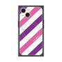 プレミアムスクエアケース with MagSafe［ Big Stripe - Purple × Pink ］