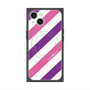 プレミアムスクエアケース with MagSafe［ Big Stripe - Purple × Pink ］