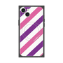 プレミアムスクエアケース with MagSafe［ Big Stripe - Purple × Pink ］