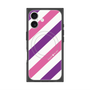 プレミアムスクエアケース with MagSafe［ Big Stripe - Purple × Pink ］