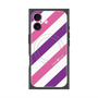 プレミアムスクエアケース with MagSafe［ Big Stripe - Purple × Pink ］