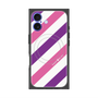 プレミアムスクエアケース with MagSafe［ Big Stripe - Purple × Pink ］