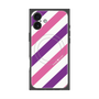 プレミアムスクエアケース with MagSafe［ Big Stripe - Purple × Pink ］