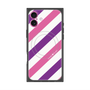 プレミアムスクエアケース with MagSafe［ Big Stripe - Purple × Pink ］