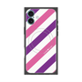 プレミアムスクエアケース with MagSafe［ Big Stripe - Purple × Pink ］