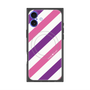 プレミアムスクエアケース with MagSafe［ Big Stripe - Purple × Pink ］