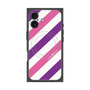 プレミアムスクエアケース with MagSafe［ Big Stripe - Purple × Pink ］