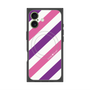 プレミアムスクエアケース with MagSafe［ Big Stripe - Purple × Pink ］