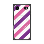 プレミアムスクエアケース with MagSafe［ Big Stripe - Purple × Pink ］