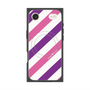 プレミアムスクエアケース with MagSafe［ Big Stripe - Purple × Pink ］